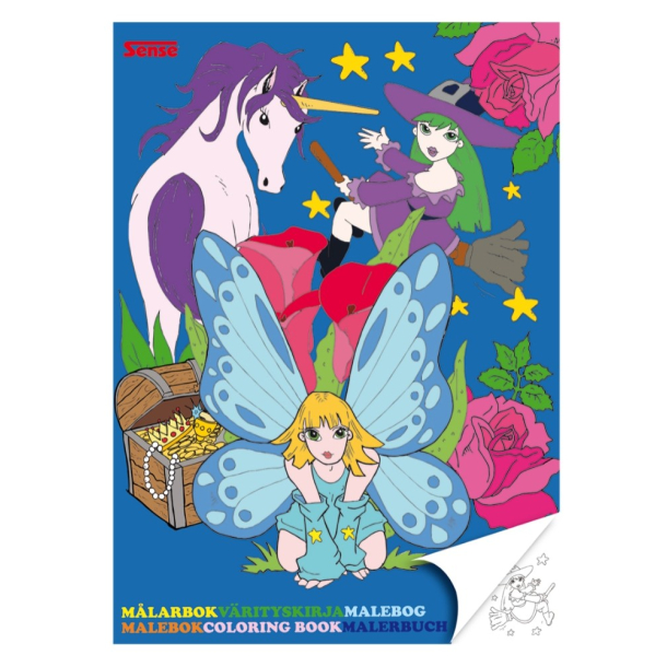 Malebog, eventyr, bl