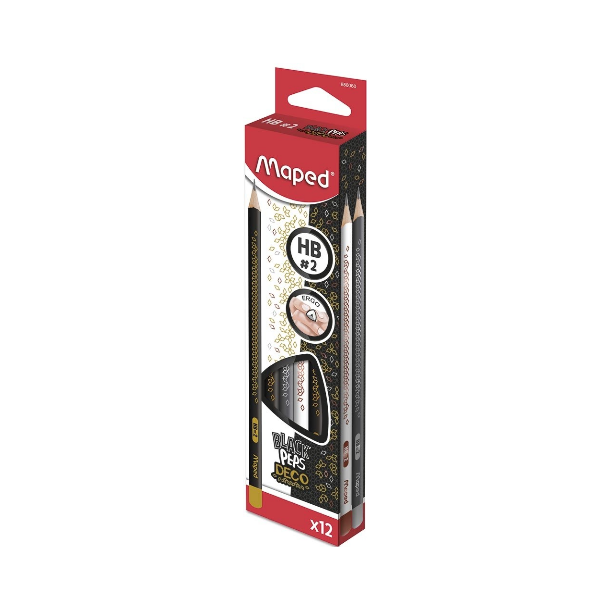 Maped Black Peps Blyant, HB, 12 stk.