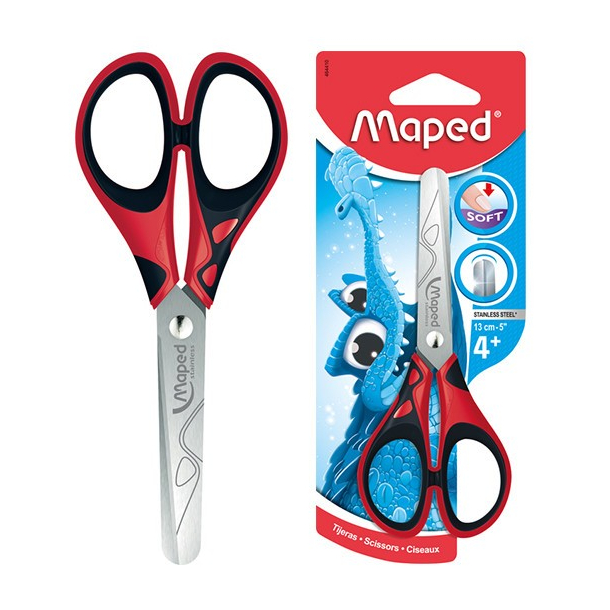 Maped Brnesaks saks, 13 cm, Sort/rd