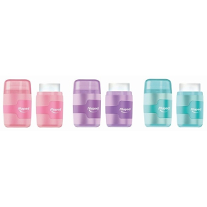 Maped Connect 2 i 1, viskelder og blyantspidser, pastel