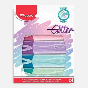 Maped glitter overstregningstuscher, 4 stk.