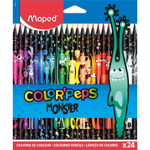 Maped monster color peps farveblyanter, 24 stk. 