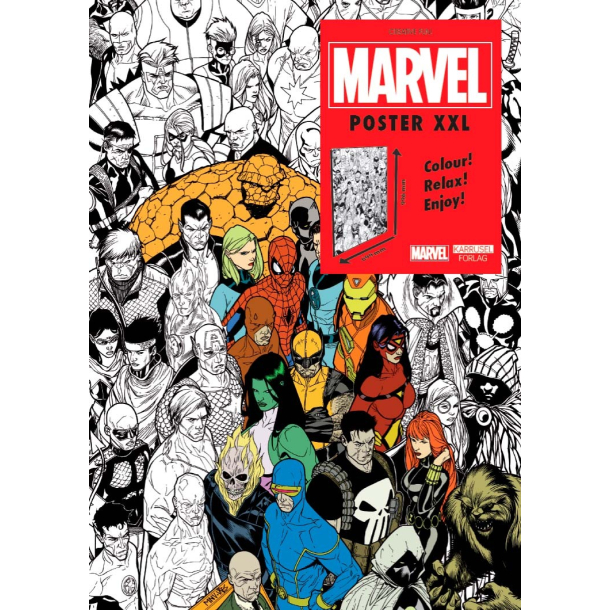Marvel gigantiske farv-selv-plakat