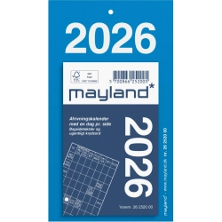 Mayland Afrivningskalender m/bagsidetekst 2026