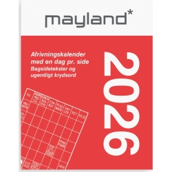 Mayland Broderikalender m/split og bagsidetekst 2026