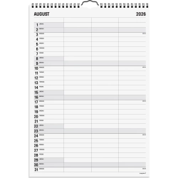 Familiekalender Black and white 3 kol. 2026