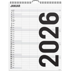 Mayland Familiekalender Black and white 5 kol. 2026