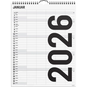 Mayland Familiekalender Black and white 5 kol. 2026