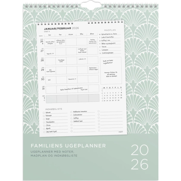 Mayland Familiekalender Ugeplan m. lister 2026
