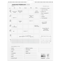 Mayland Familiekalender Ugeplan m. lister 2026