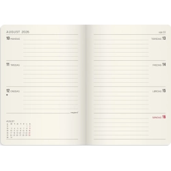 Mayland A6 Forma Deluxe ugekalender tvrf. brun kunstskind 2026