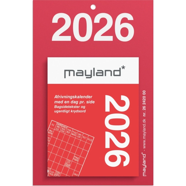 Mayland Lille afrivningskalender m/bagsidetekst 2026