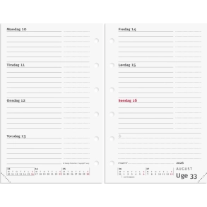 System Mini ugekalender tvrformat REFILL 2026