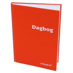 Mayland dagbog A5, lrredsindbundet, orange