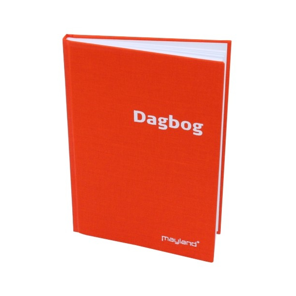 Mayland dagbog A5, lrredsindbundet, orange