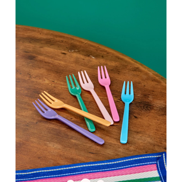 Melamin Kagegaffel - Multifarvet - 6-pak