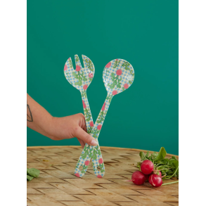 Melamin Salatbestik - Bl - Ravishing Radish Print - St af 2