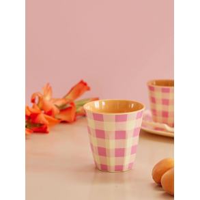 Mellem Melamin Kop - Pink - Check It Out Print