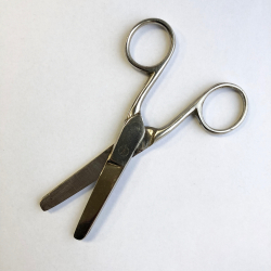 Metal saks med rund spids