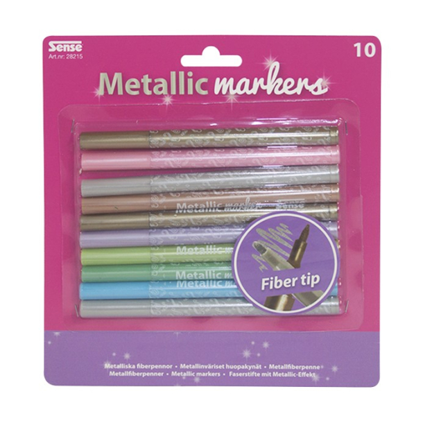 Metallic Markers 10 stk. 