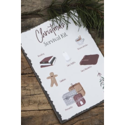 Metalskilt Christmas Survival Kit 