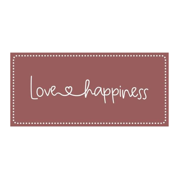 Metalskilt - Love Happiness