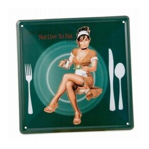 Metalskilt PIN-UP PLATE, grn, 20x20