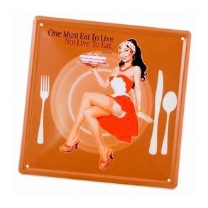 Metalskilt PIN-UP PLATE,20x20