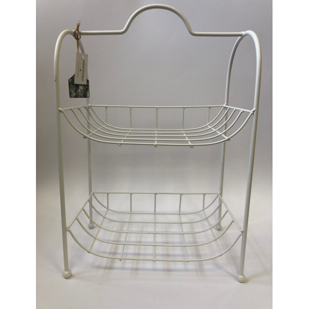 Metalstativ, trdnet, hvid