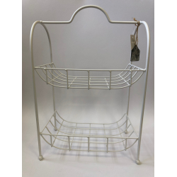 Metalstativ, trdnet, hvid