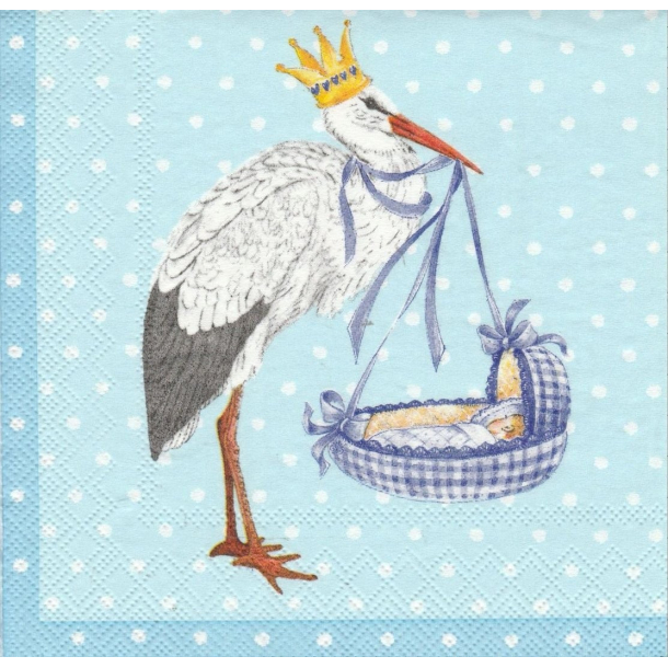Middagsservietter 20 stk, baby, bl