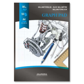 Millimeterpapir A4, 50 ark, bl