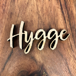 Mini tr skilt - Hygge