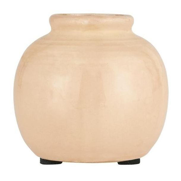 Mini vase, Yrsa m/riller, krakeleret glasur, lyserd