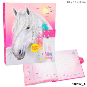 Miss Melody Dagbog m/kode & musik, pink