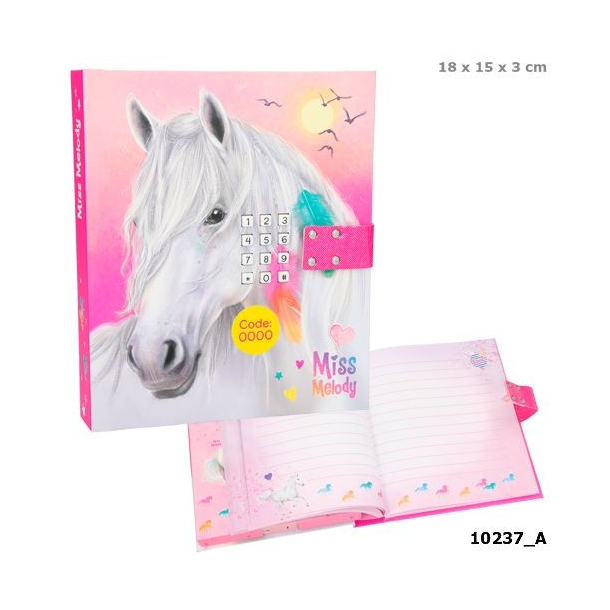 Miss Melody Dagbog m/kode &amp; musik, pink