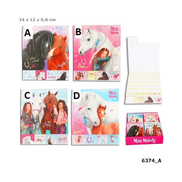 Miss Melody Notesblokke m/transparent cover