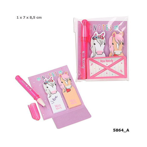 Miss Melody Sticky Notes m/ mini pen