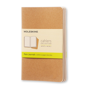 Moleskine, Cahiers Journal, 3 stk., blank, kraft