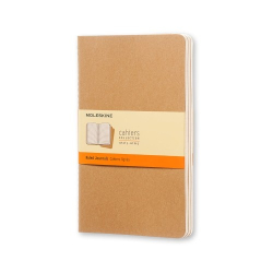 Moleskine, Cahiers Journal, 3 stk., stor, blank, kraft
