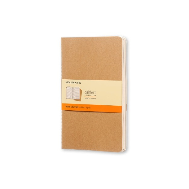 Moleskine, Cahiers Journal, 3 stk., stor, blank, kraft