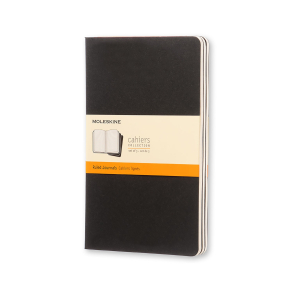 Moleskine, Cahiers Journal, 3 stk., stor, blank, sort