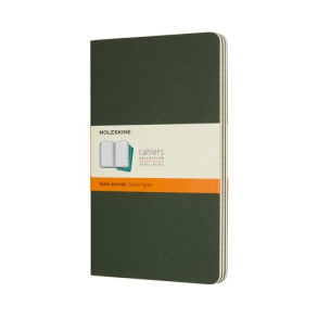 Moleskine, Cahiers Journal, 3 stk., stor, linieret, grn