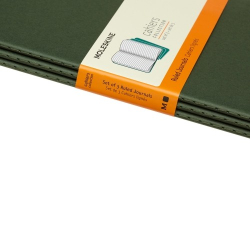 Moleskine, Cahiers Journal, 3 stk., stor, linieret, grn