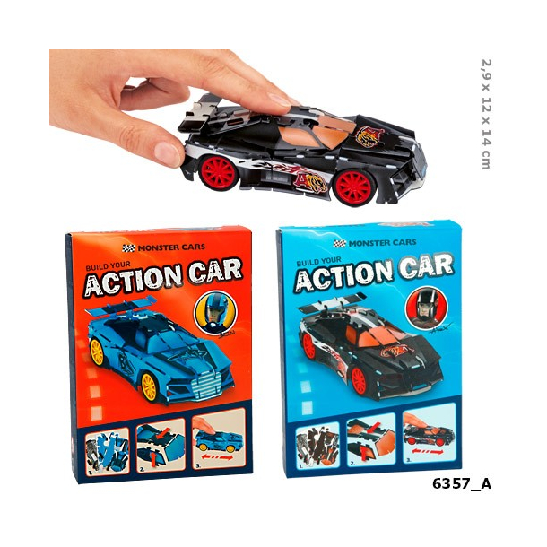 Monster Cars 3D Puzzle Bil m/pull back