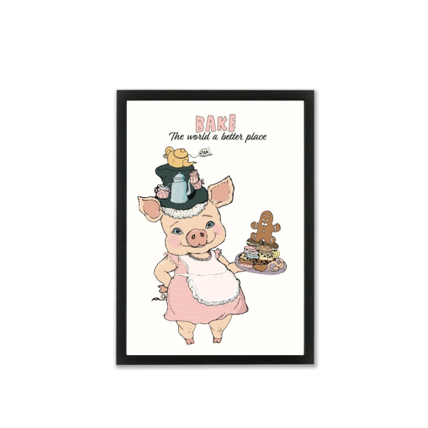 Mouse &amp; Pen illustration A4 - Bake