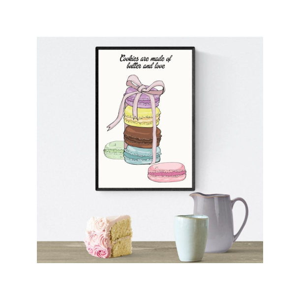 Mouse &amp; Pen illustration A4 - French cookie