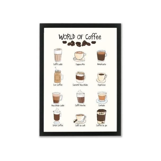 Mouse &amp; Pen illustration A4 - World of Coffee