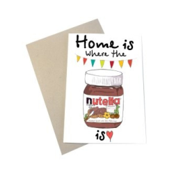 Mouse &amp; Pen kort A6 - Home is where the Nutella is