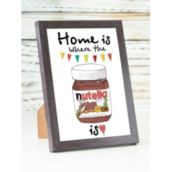 Mouse &amp; Pen kort A6 - Home is where the Nutella is